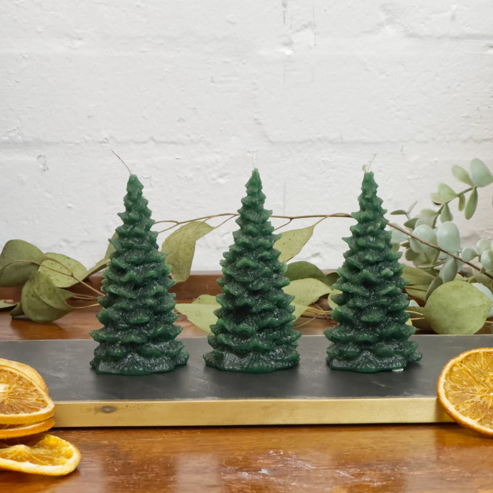 Christmas Tree Candle Trio in 5 colours