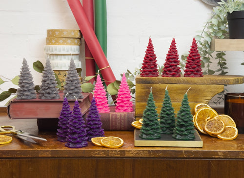 Christmas Tree Candle Trio in 5 colours