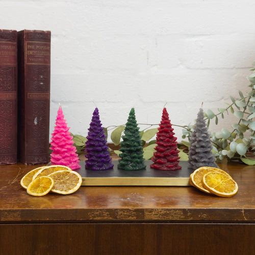 Christmas Tree Candle Trio in 5 colours