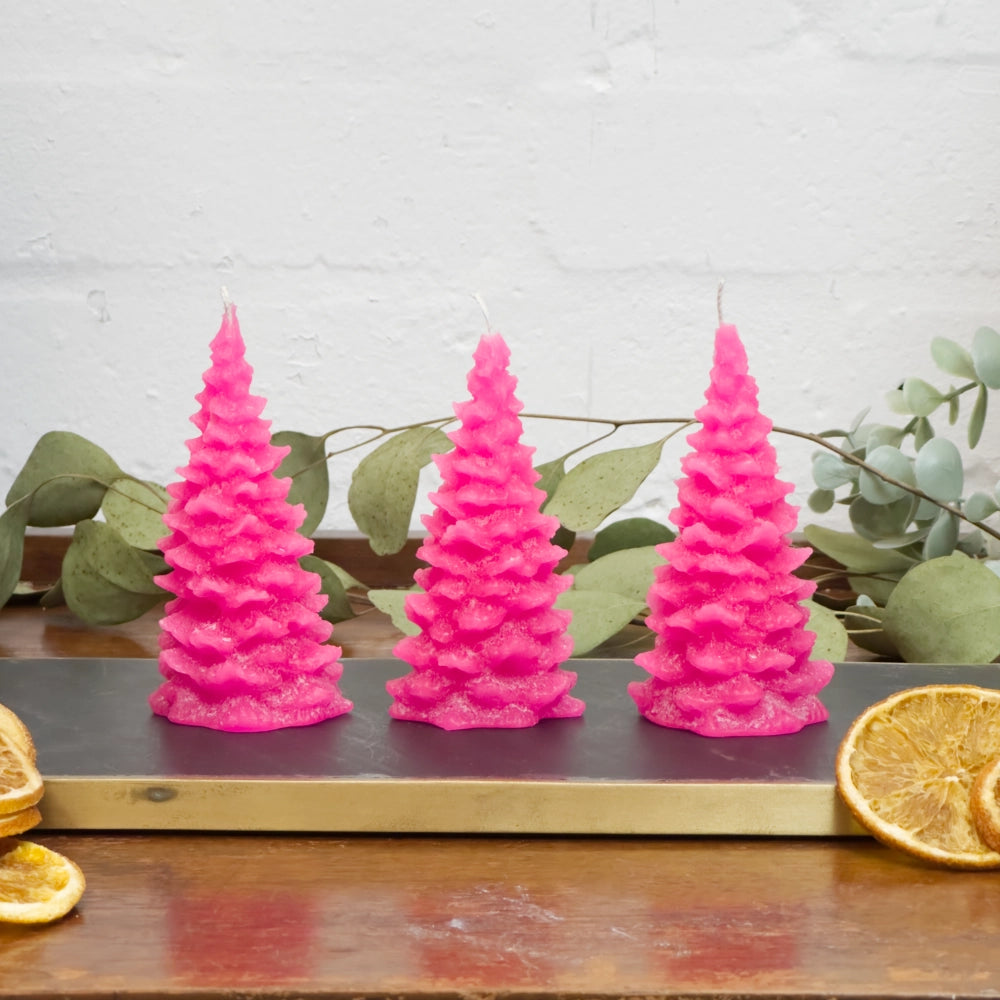 Christmas Tree Candle Trio in 5 colours
